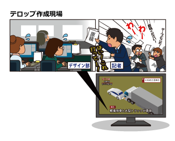 テロップ作成の現場